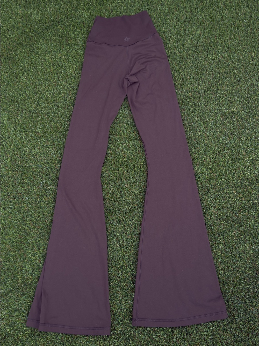 aerie High-Waist Flare Yoga Pants in Plum
